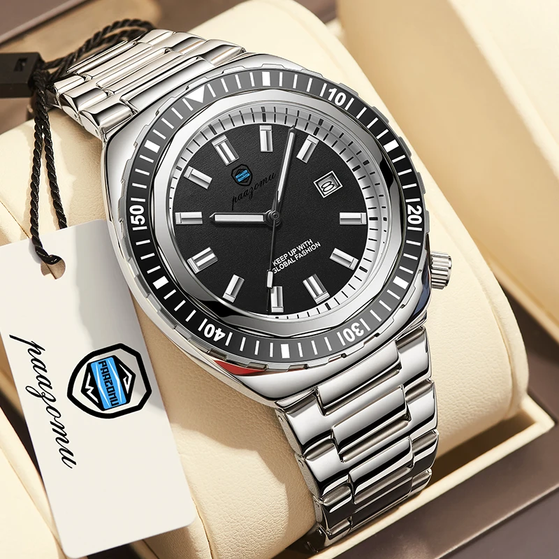 Мужские часы PAAZOMU класса люкс: кварцевые, водонепроницаемые, с датой, днем недели, люминесцентные, из нержавеющей стали, для спорта и бизнеса (Reloj)
Мужские часы PAAZOMU класса люкс: кварцевые, водонепроницаемые, с датой, днем недели, люминесцентные, из нержавеющей стали, для спорта и бизнеса (Reloj)