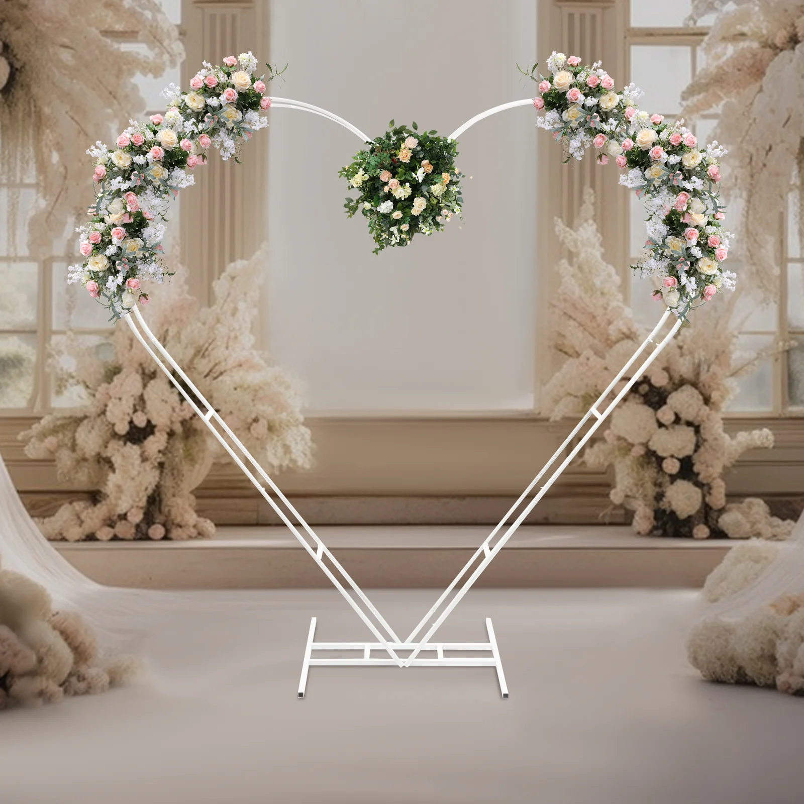 1 Wedding Arch Stand Photobooth Props for Party Events Wear Resistant Corrosion Resistant 7x7Ft Heart Shaped Decor Backdrop
1 Wedding Arch Stand Photobooth Props for Party Events Wear Resistant Corrosion Resistant 7x7Ft Heart Shaped Decor Backdrop