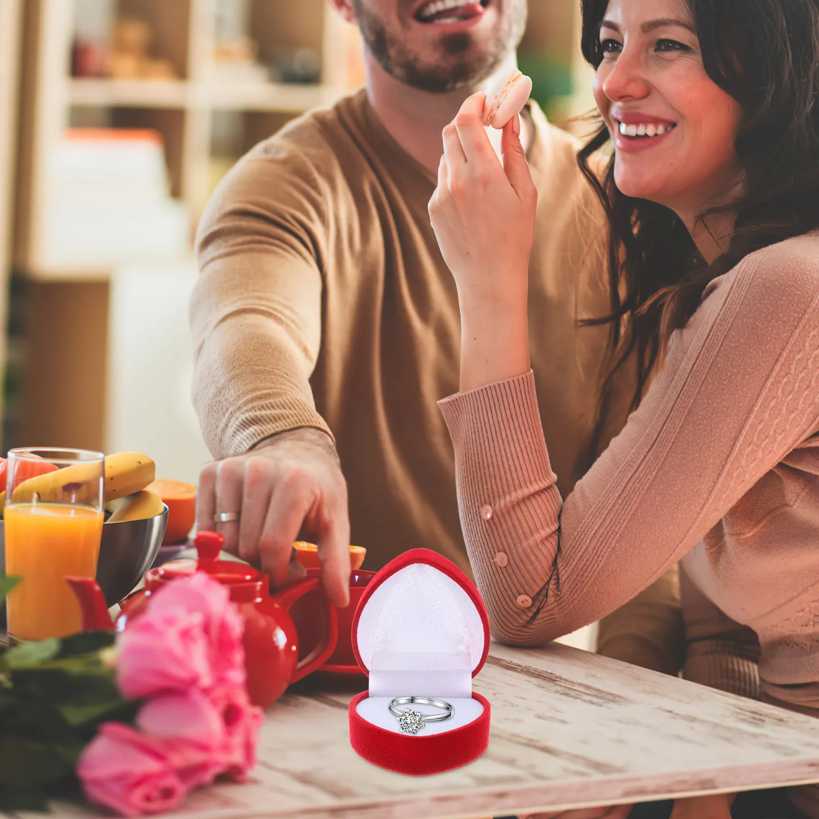 Набор из 6 шкатулок для обручальных колец в форме сердца, футляры для украшений с флокированием, органайзеры для мелочей, декоративные держатели для колец для помолвки и церемоний
Набор из 6 шкатулок для обручальных колец в форме сердца, футляры для украшений с флокированием, органайзеры для мелочей, декоративные держатели для колец для помолвки и церемоний