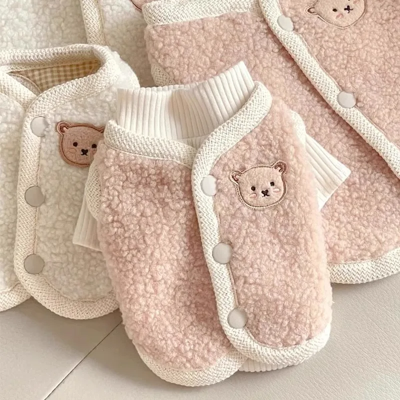 Bear Vest Japanese Dog Clothes Pet Winter Solid Color Bottom Shirt Puppy Warm Jacket Teddy Casual Open Button Shirt
Bear Vest Japanese Dog Clothes Pet Winter Solid Color Bottom Shirt Puppy Warm Jacket Teddy Casual Open Button Shirt