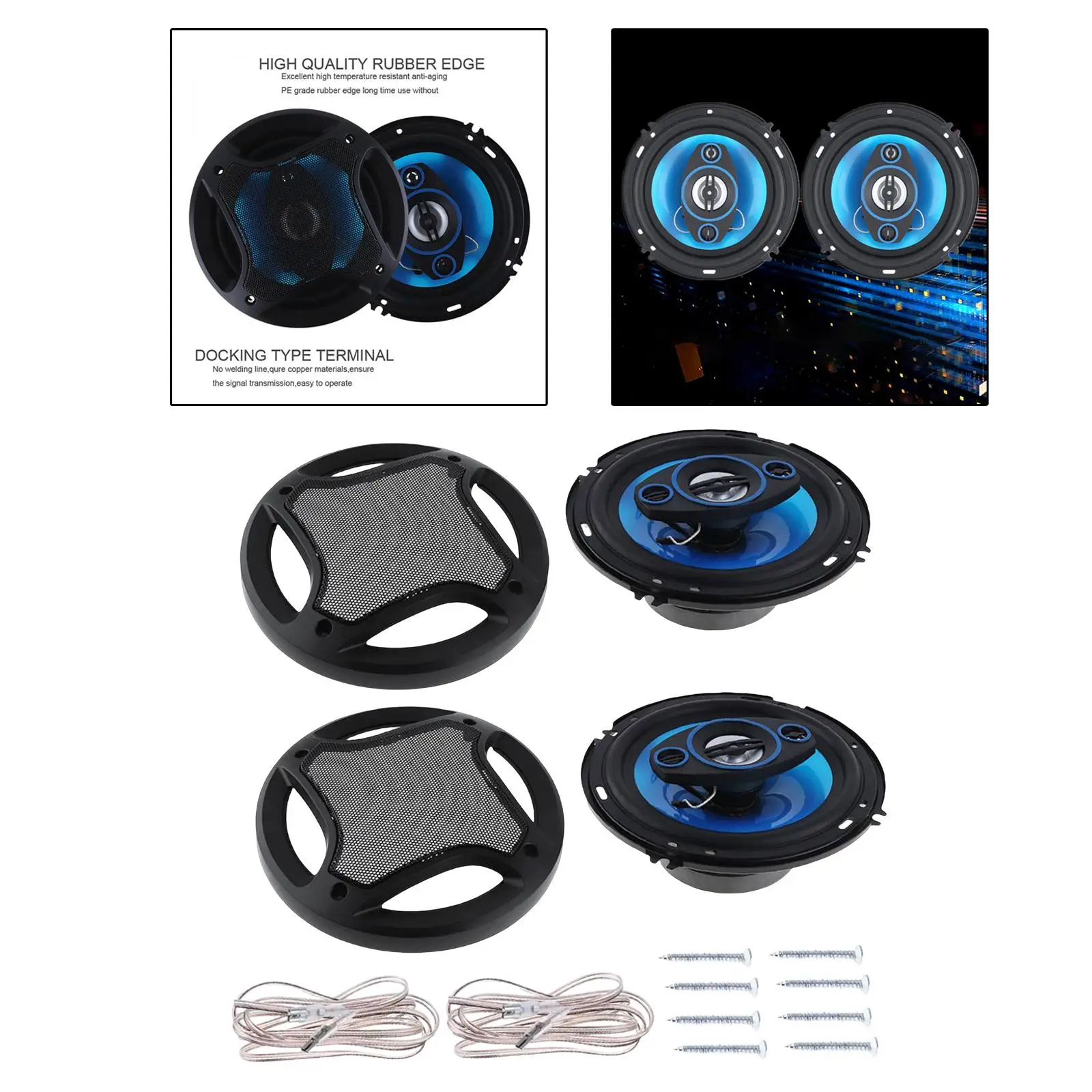 1Pair Coaxial Speakers 130W 6 inch Music Full Range Frequency HiFi Stereo Tweeters Vehicle Speaker Car Loudspeaker Outdoor Home
1Pair Coaxial Speakers 130W 6 inch Music Full Range Frequency HiFi Stereo Tweeters Vehicle Speaker Car Loudspeaker Outdoor Home