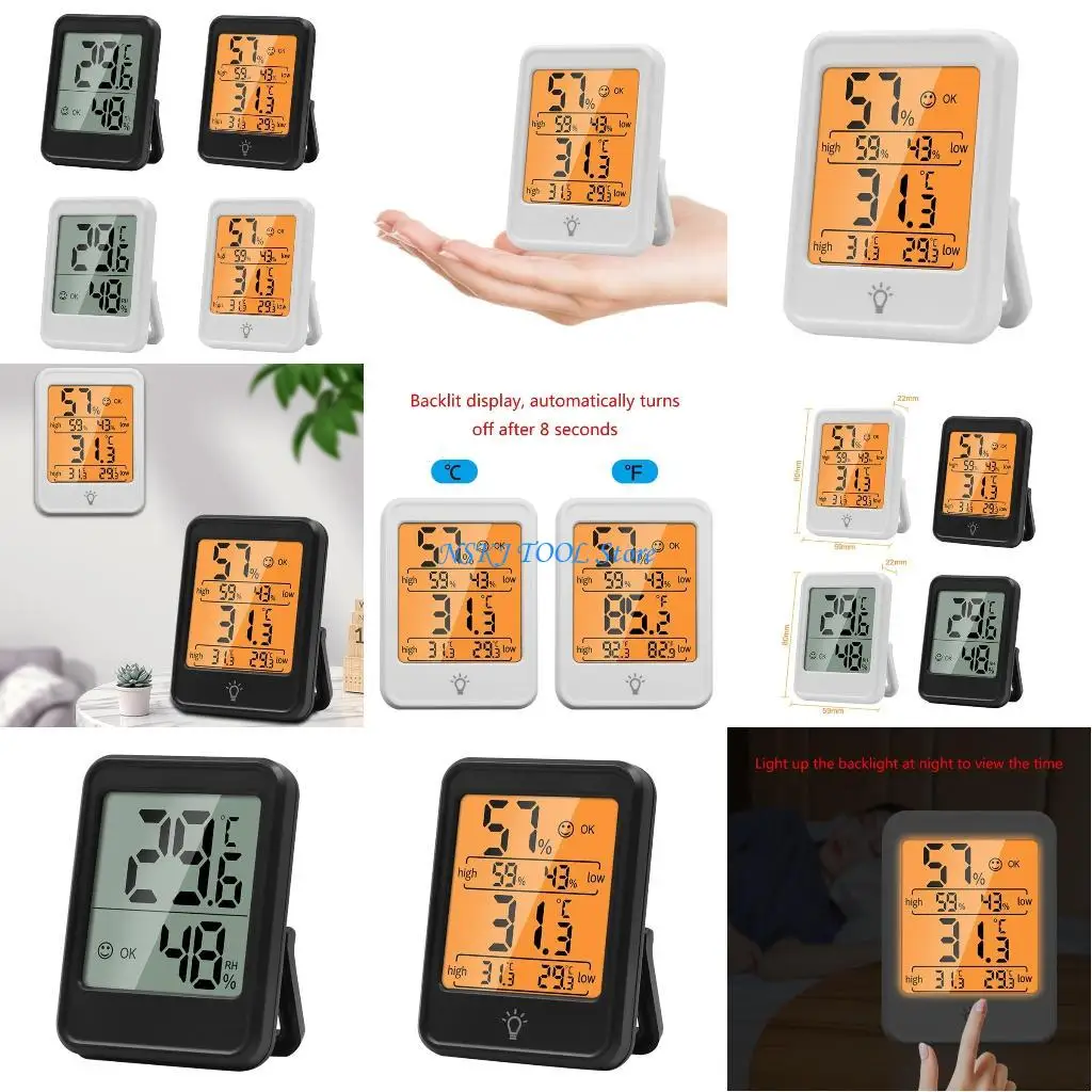 L8RC Digital Temperature Humidity Meter Backlight Home Indoor Electronic Hygrometer
L8RC Digital Temperature Humidity Meter Backlight Home Indoor Electronic Hygrometer