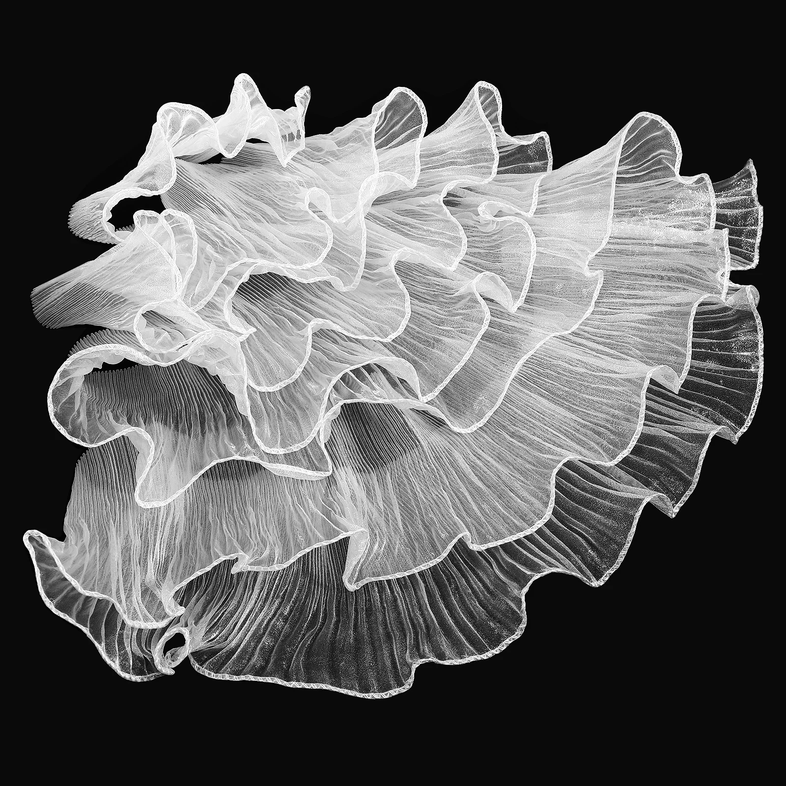 Wavy Big Lace Crochet Webbing Pleated Ruffle Trim Sewing Ribbon Fabric Trims Double Edge Polyester Elegant Design
Wavy Big Lace Crochet Webbing Pleated Ruffle Trim Sewing Ribbon Fabric Trims Double Edge Polyester Elegant Design