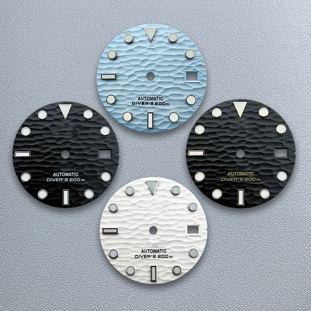 28.5mm S Logo Dial Fit NH35/NH36 Automatic Movement Green Luminous High-Quality 3D Wave Dial Watch Modification Accessories
28.5mm S Logo Dial Fit NH35/NH36 Automatic Movement Green Luminous High-Quality 3D Wave Dial Watch Modification Accessories