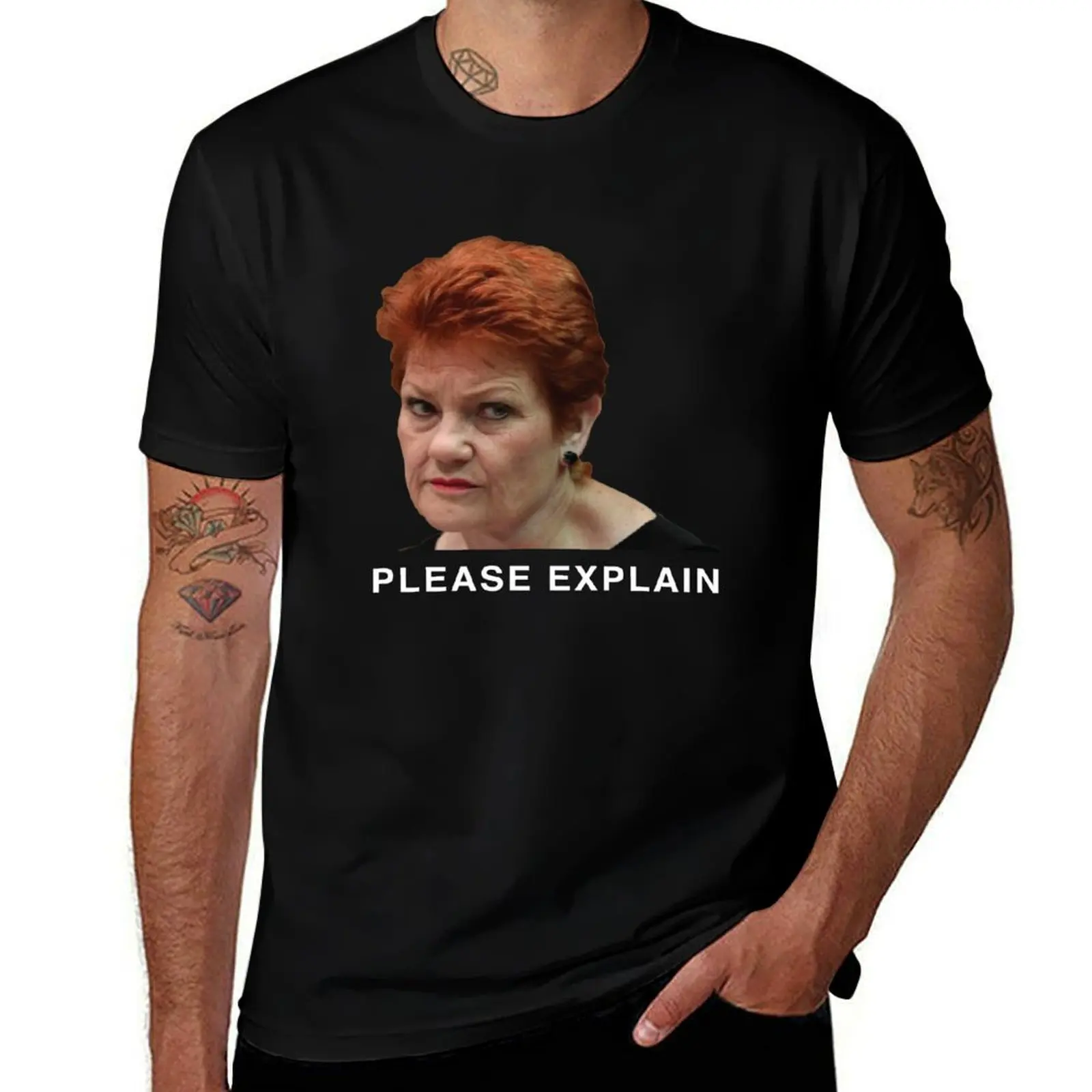 Pauline Hanson - Please Explain T-Shirt cheap stuff custom t-shirts Short sleeve tee quick-drying mens designer t shirt
Pauline Hanson - Please Explain T-Shirt cheap stuff custom t-shirts Short sleeve tee quick-drying mens designer t shirt