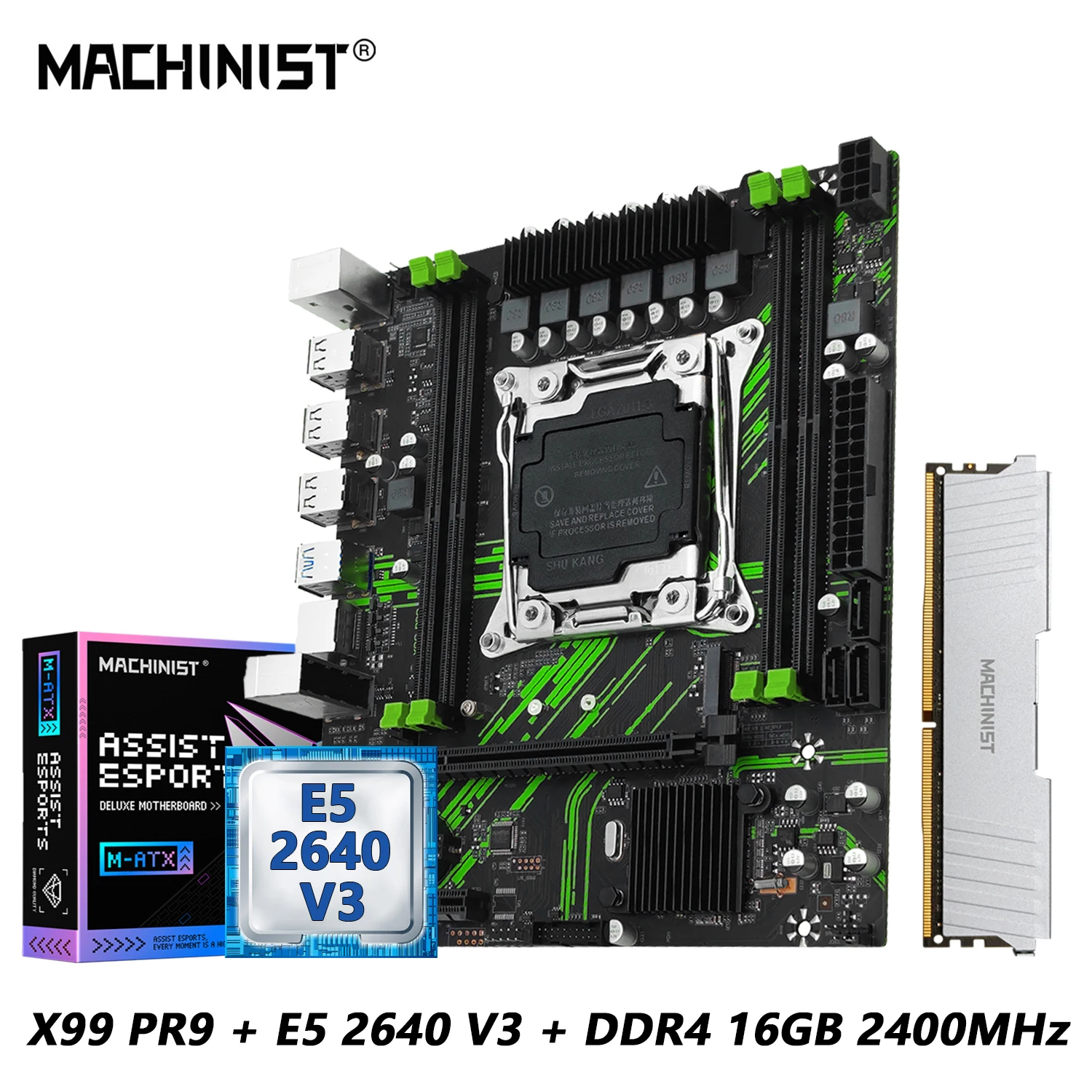 Комплект материнской платы MACHINIST X99 PR9 с процессором LGA2011-3 Xeon E5 2640 V3 DDR4 16 ГБ (1*16 ГБ) 2400 МГц ОЗУ памяти NVME M.2 USB3.0
Комплект материнской платы MACHINIST X99 PR9 с процессором LGA2011-3 Xeon E5 2640 V3 DDR4 16 ГБ (1*16 ГБ) 2400 МГц ОЗУ памяти NVME M.2 USB3.0