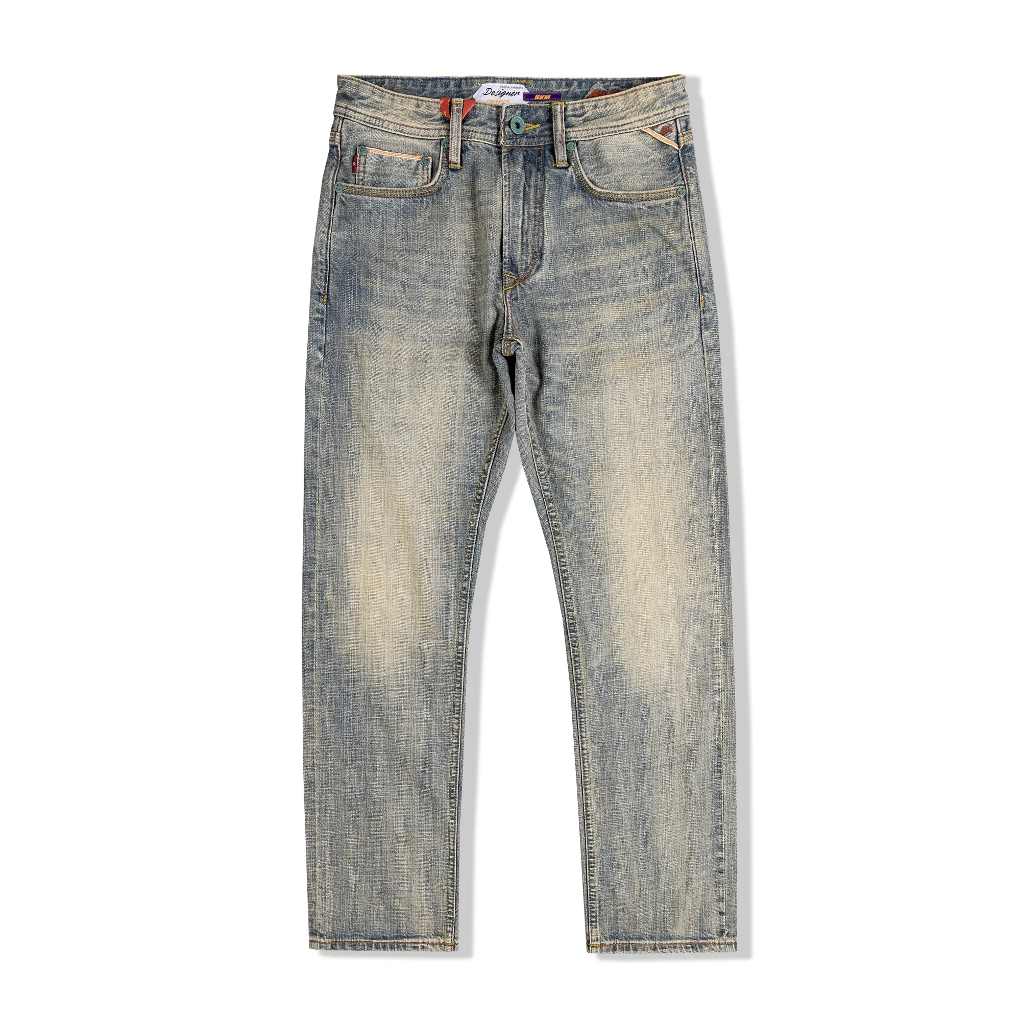 Amekaji American Vintage Lightweight 12oz Selvedge Denim Washed & Distressed Straight Leg Commuter Light Luxury Men's Jeans 5KM
Amekaji American Vintage Lightweight 12oz Selvedge Denim Washed & Distressed Straight Leg Commuter Light Luxury Men's Jeans 5KM
