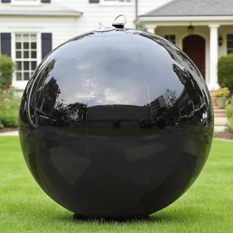 Black Inflatable Big Mirror Ball for Party Decoration, PVC Material, Gold Color, Shiny Reflective Surface, Hanging or Standing
Black Inflatable Big Mirror Ball for Party Decoration, PVC Material, Gold Color, Shiny Reflective Surface, Hanging or Standing