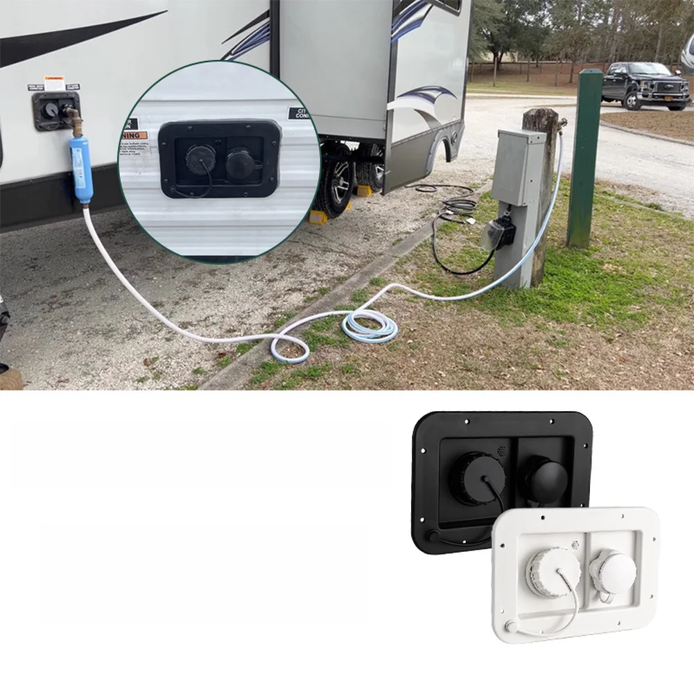 Outdoor Camping RV Water Inlet Double Port Gravity Inlet For Camper Trailer Filling Port Caravan Gravity Filling Port Camping
Outdoor Camping RV Water Inlet Double Port Gravity Inlet For Camper Trailer Filling Port Caravan Gravity Filling Port Camping