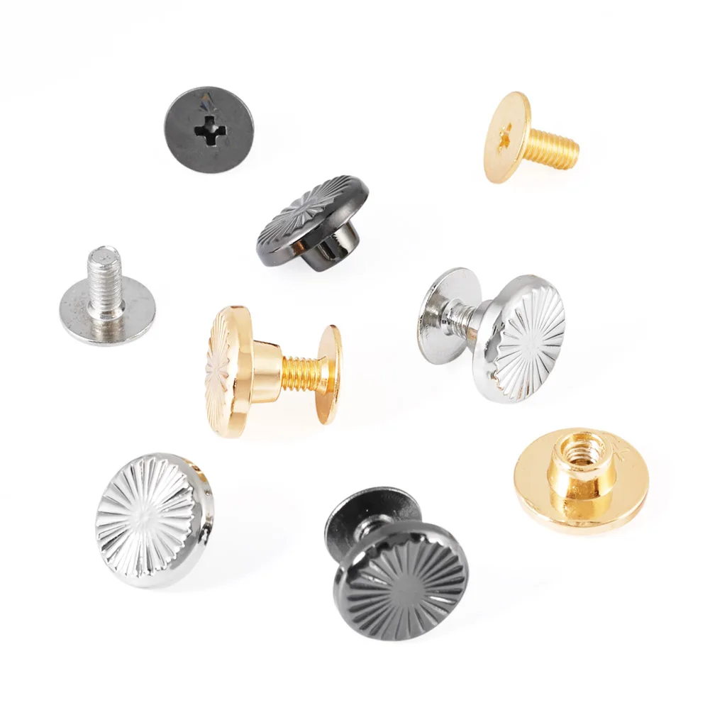 Metal Screws with Nuts Kit Easy-to-use Decoration Rivets for Purse Handbag Leather Strap DIY Handmade Craft Making Accessories
Metal Screws with Nuts Kit Easy-to-use Decoration Rivets for Purse Handbag Leather Strap DIY Handmade Craft Making Accessories