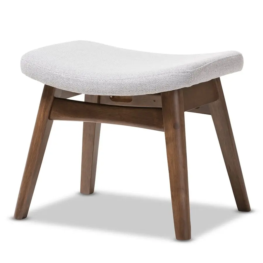 Пуфик в стиле середины века, обтянутый светло-серой тканью, серый с оттенками орехового дерева
Пуфик в стиле середины века, обтянутый светло-серой тканью, серый с оттенками орехового дерева