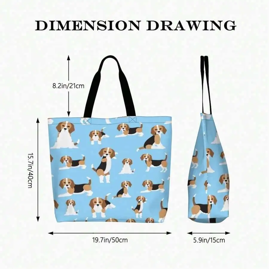 Beagle Dog Print Tote Bag For Women Men Unisex Casual Shopping Bag
Beagle Dog Print Tote Bag For Women Men Unisex Casual Shopping Bag