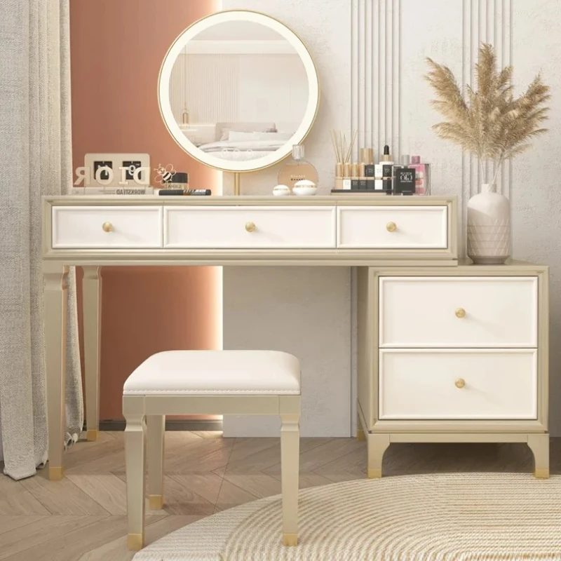 Women Girls Modern Vanity Table Mirror Chair Drawers Luxury Makeup Dressers Small Wood Schminktisch Furniture For Bedroom
Women Girls Modern Vanity Table Mirror Chair Drawers Luxury Makeup Dressers Small Wood Schminktisch Furniture For Bedroom