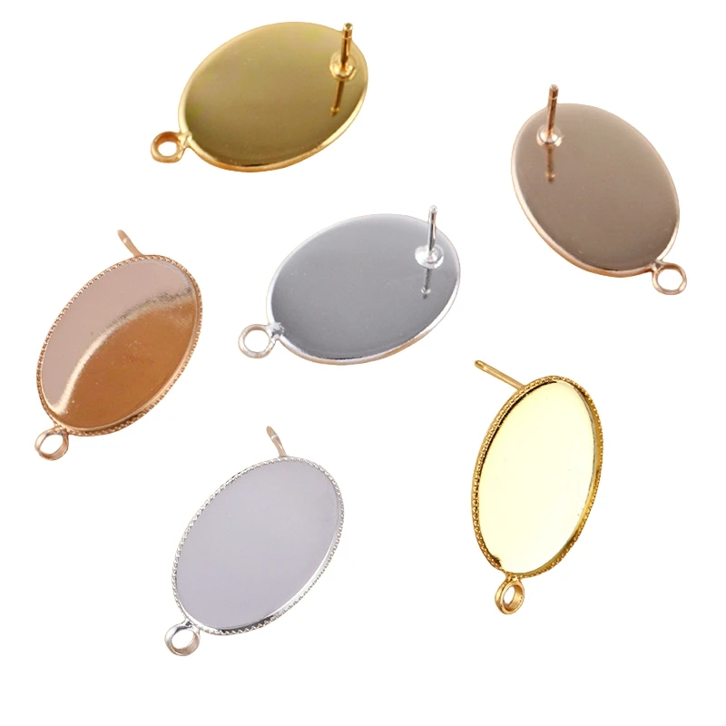BoYuTe (50 Pieces/Lot) 13*18mm Oval Cabochon Settings Stud Earring Base Diy Blank Earrings Jewelry Accessories
BoYuTe (50 Pieces/Lot) 13*18mm Oval Cabochon Settings Stud Earring Base Diy Blank Earrings Jewelry Accessories