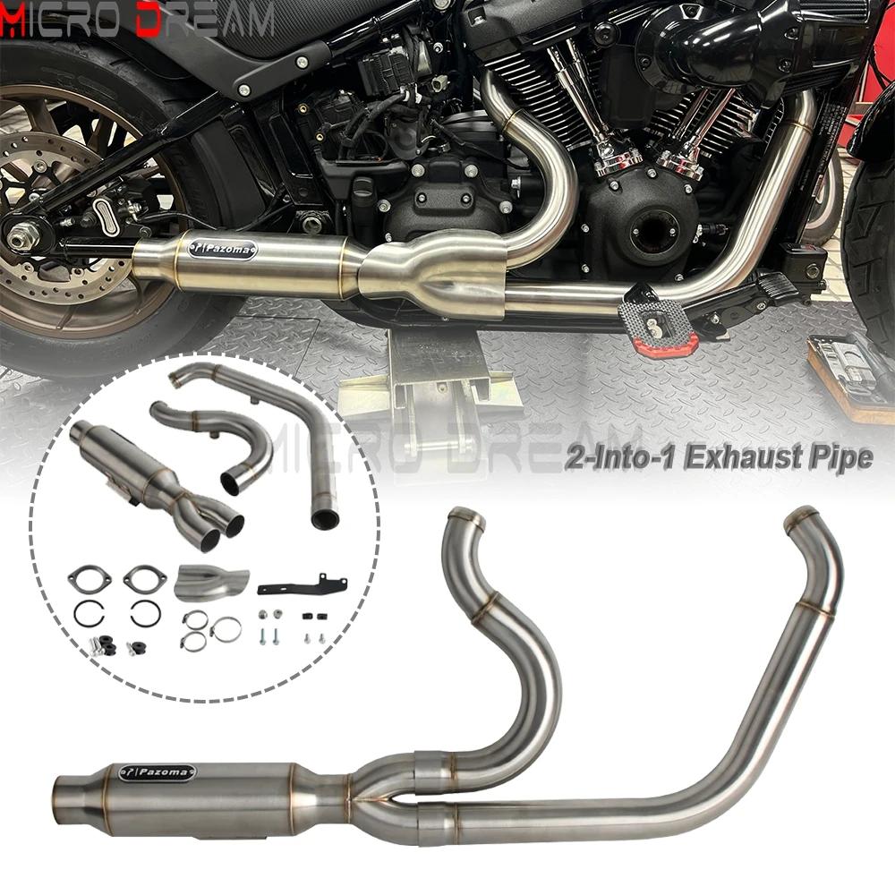 For Harley Softail Street Fat Bob FXBBS FXBB FXFBS Slim FLSL Deluxe FLDE Motorcycle Full Exhaust System 2-Into-1 Muffler Pipes
For Harley Softail Street Fat Bob FXBBS FXBB FXFBS Slim FLSL Deluxe FLDE Motorcycle Full Exhaust System 2-Into-1 Muffler Pipes