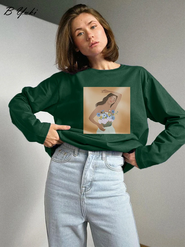 Blessyuki Vintage Aesthetics Character Printed T Shirts Women 2023 100% Cotton Soft O-neck Long Sleeve Tees Female Harajuku Tops
Blessyuki Vintage Aesthetics Character Printed T Shirts Women 2023 100% Cotton Soft O-neck Long Sleeve Tees Female Harajuku Tops