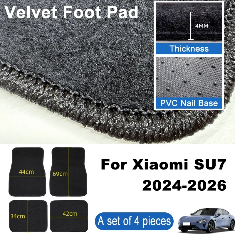For Xiaomi SU7 2024-2026 Car Floor Mats Black Non-Slip 4Pcs Front & Rear Foot Mats Carpets Rugs Auto Interior Accessories
For Xiaomi SU7 2024-2026 Car Floor Mats Black Non-Slip 4Pcs Front & Rear Foot Mats Carpets Rugs Auto Interior Accessories