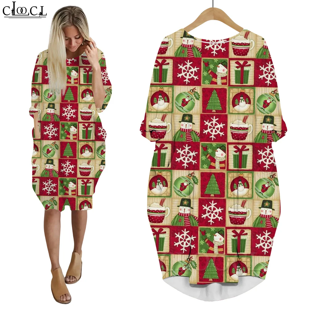 CLOOCL Christmas Pattern Plaid Dress Fashion Popular Femme Clothing Loose Casual Long Sleeve Cartoon Dress Autumn Oversized
CLOOCL Christmas Pattern Plaid Dress Fashion Popular Femme Clothing Loose Casual Long Sleeve Cartoon Dress Autumn Oversized