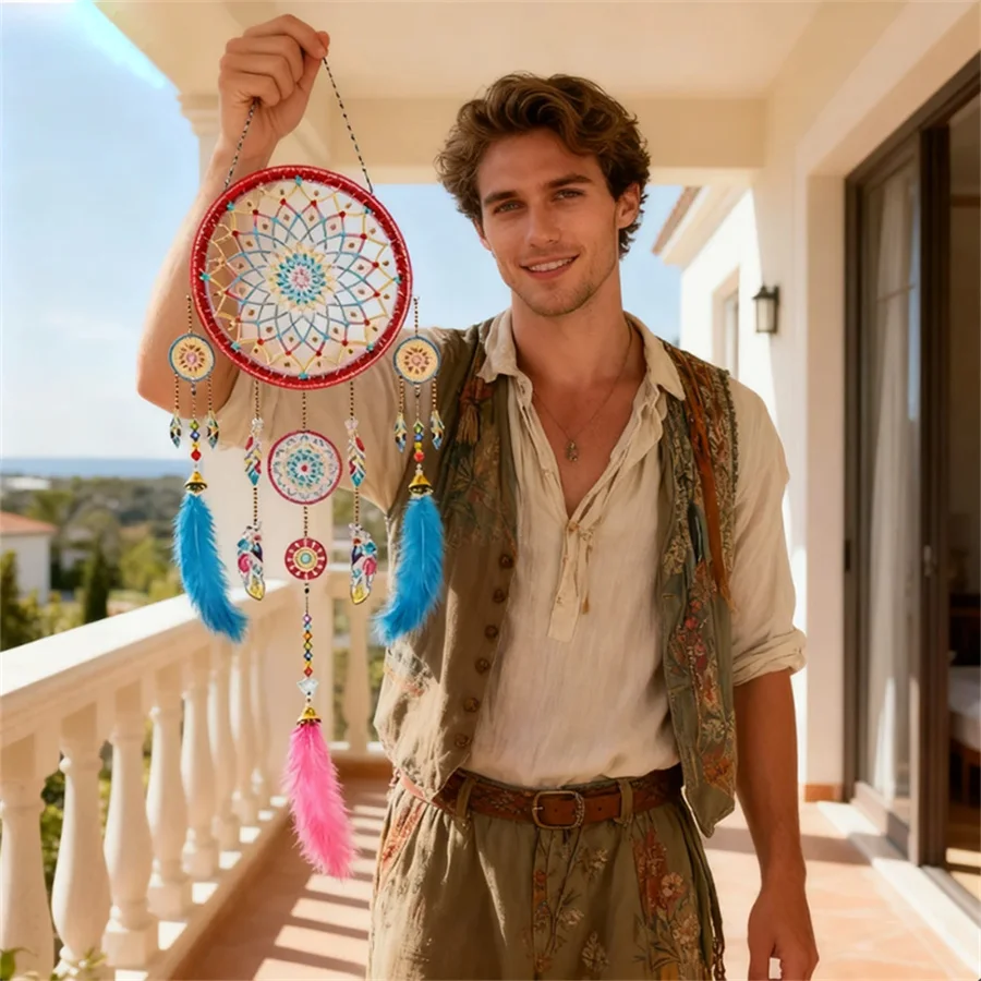 Новинка 2025 года, Мандала «сделай сам», «Ловец снов», сетчатая подвеска, 5d алмазная живопись, ремесленная живопись для украшения гостиной, алмазная вышивка 
Новинка 2025 года, Мандала «сделай сам», «Ловец снов», сетчатая подвеска, 5d алмазная живопись, ремесленная живопись для украшения гостиной, алмазная вышивка