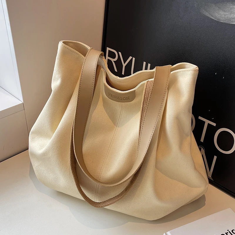 Large Capacity Canvas Tote Bag Women's School Shoulder Bag Ins Style Shopping Bag Shape Pure Color Soft Handbag for Daily Use
Large Capacity Canvas Tote Bag Women's School Shoulder Bag Ins Style Shopping Bag Shape Pure Color Soft Handbag for Daily Use