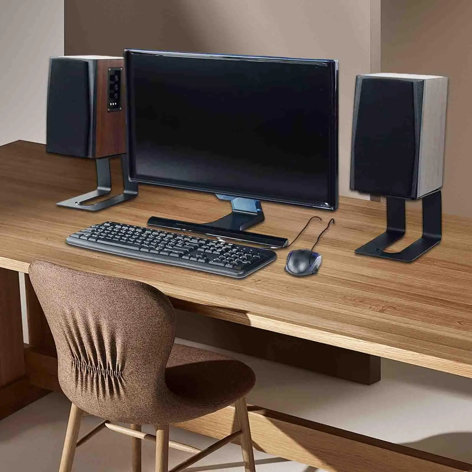 2x Desktop Speaker Stands Practical Portable Universal for A Better Audio Experience Metal Support Base for Office Study Room
2x Desktop Speaker Stands Practical Portable Universal for A Better Audio Experience Metal Support Base for Office Study Room