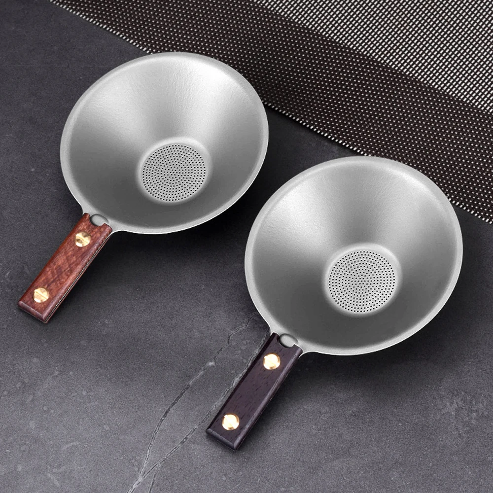 Pure Titanium Tea Filter Funnel, Rosewood Handle High-End Outdoor Camping Portable Tea Set Accessory, Universal Funnel,A1233
Pure Titanium Tea Filter Funnel, Rosewood Handle High-End Outdoor Camping Portable Tea Set Accessory, Universal Funnel,A1233