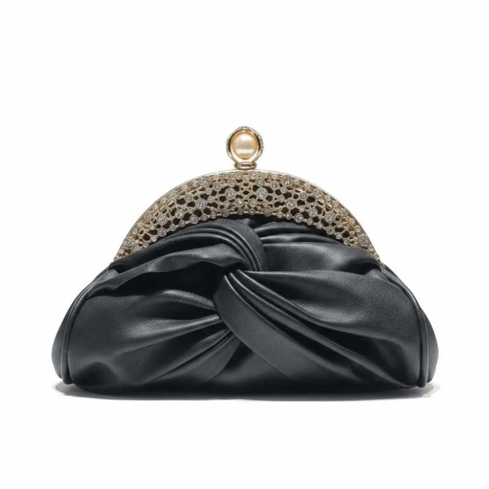 Sparkly Rhinestone Evening Clutch Pleated Hollow-out Luxury Party Pochette Sophisticated Glittery Ruched Knot Bag Banquet
Sparkly Rhinestone Evening Clutch Pleated Hollow-out Luxury Party Pochette Sophisticated Glittery Ruched Knot Bag Banquet