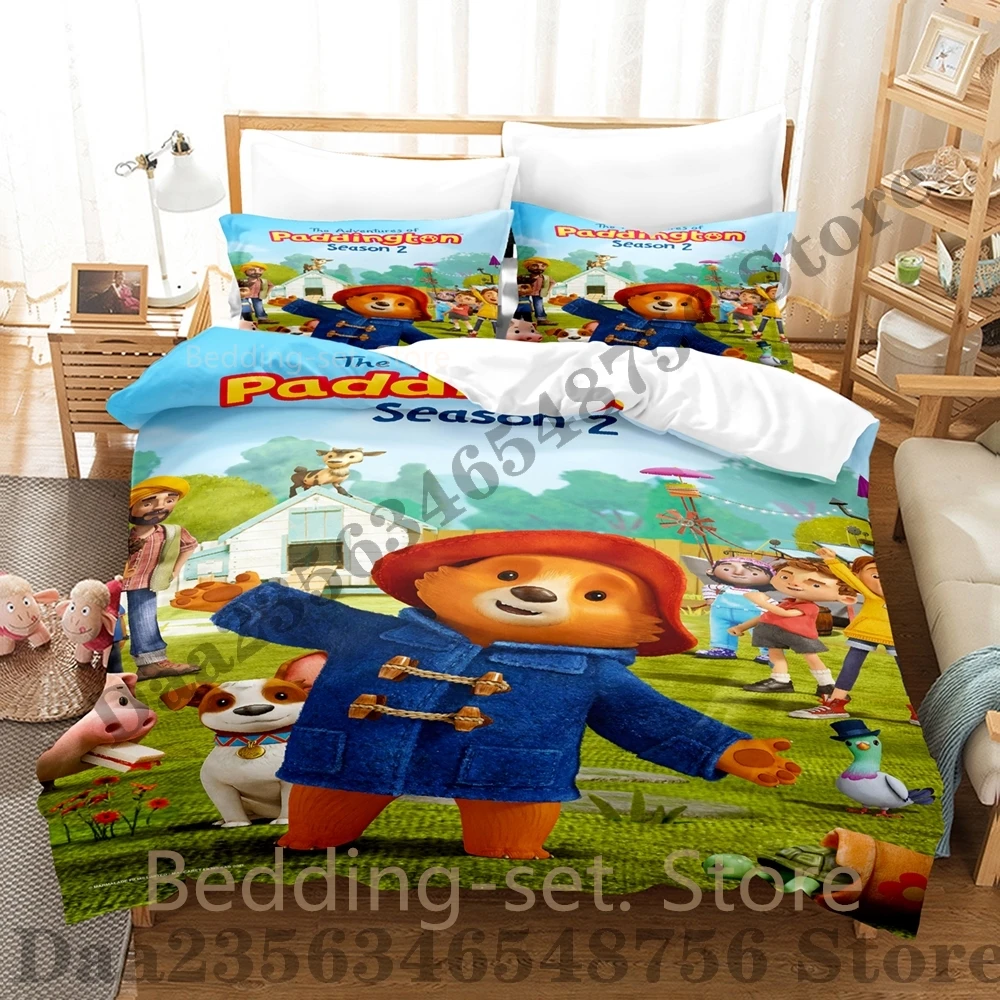 Kawaii Paddington Bear 2 Pattern Three Piece Bedding Set Luxury Comforter Set with Queen King Including household goods bed set
Kawaii Paddington Bear 2 Pattern Three Piece Bedding Set Luxury Comforter Set with Queen King Including household goods bed set