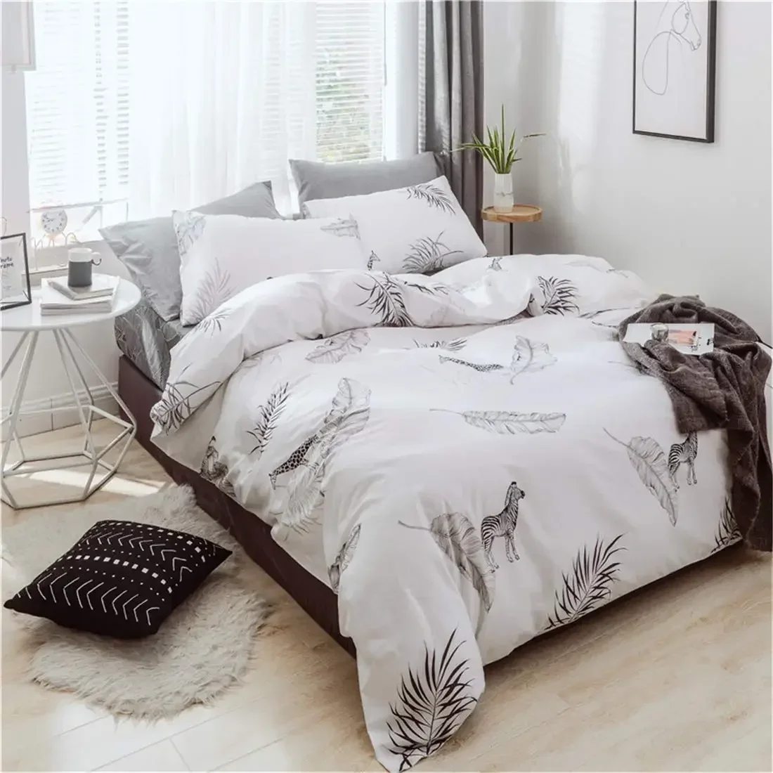 MWSWL 3 Pieces Forest Duvet Cover Bedding Set Cartoon Animal Print Bedding Set 100% Cotton Quilt Cover for Boys/Girls
MWSWL 3 Pieces Forest Duvet Cover Bedding Set Cartoon Animal Print Bedding Set 100% Cotton Quilt Cover for Boys/Girls