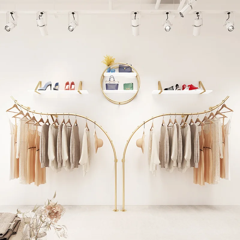 Clothing Store Display Rack Wall-mounted Floor-to-ceiling Wall-mounted Hanger Simple Pole Women's Clothing Decoration Goods
Clothing Store Display Rack Wall-mounted Floor-to-ceiling Wall-mounted Hanger Simple Pole Women's Clothing Decoration Goods