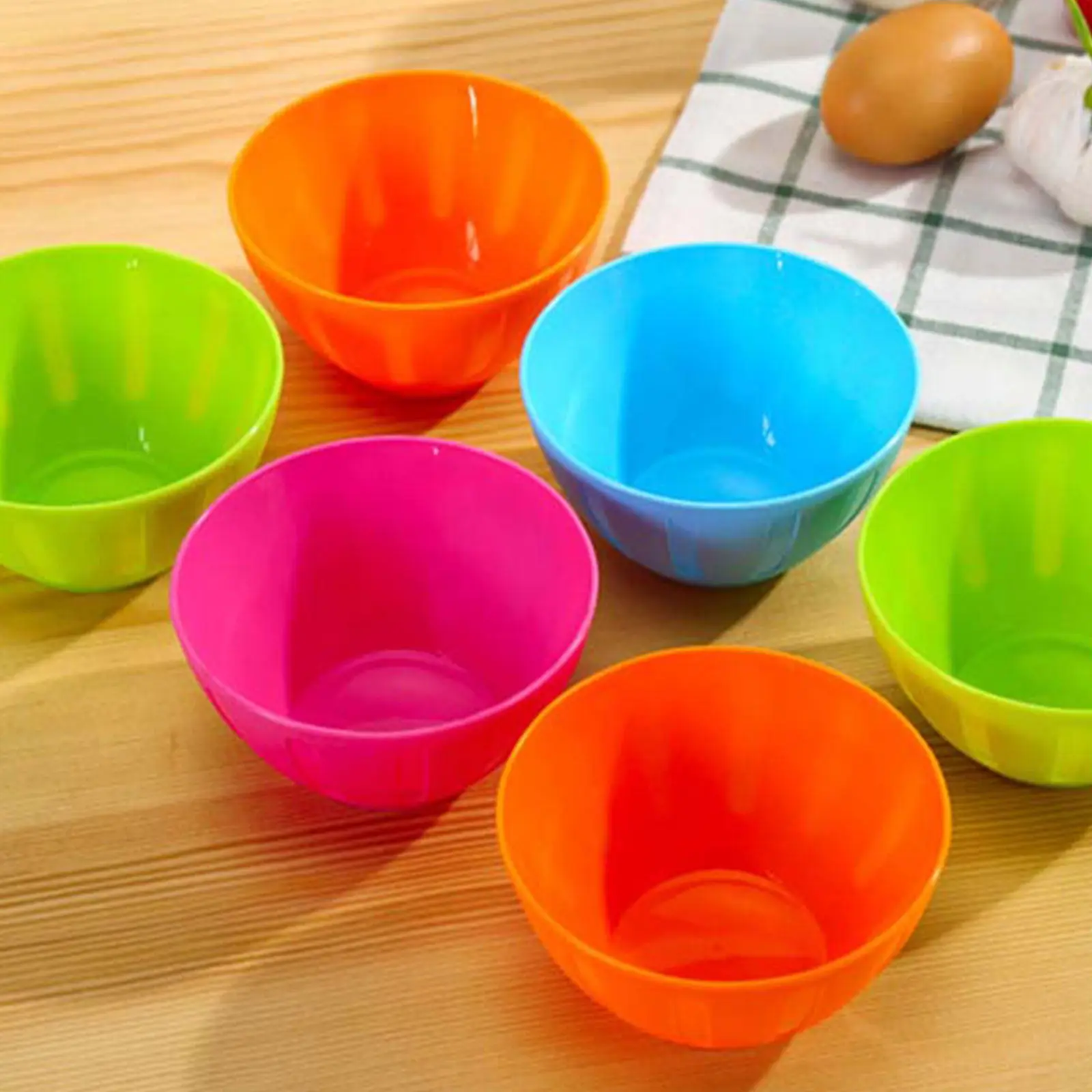 12Pcs Plastic Bowls Bright Color Reusable Lightweight Feeding Facial Mask Seasoning Household Salad Bowls for Camping
12Pcs Plastic Bowls Bright Color Reusable Lightweight Feeding Facial Mask Seasoning Household Salad Bowls for Camping