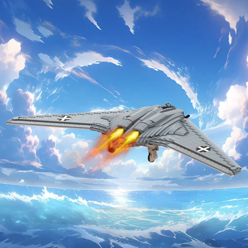 Gobricks MOC Military Horten Ho 229 Fighter Bricks Model Germany Air Force Supersonic Bomber Building Blocks Assembly Toys Gifts
Gobricks MOC Military Horten Ho 229 Fighter Bricks Model Germany Air Force Supersonic Bomber Building Blocks Assembly Toys Gifts