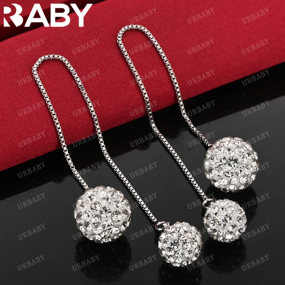 URBABY 925 Sterling Silver Earrings Zirconia Double Balls Drop Earrings For Women Jewelry Fashion Party and Daily Wear
URBABY 925 Sterling Silver Earrings Zirconia Double Balls Drop Earrings For Women Jewelry Fashion Party and Daily Wear