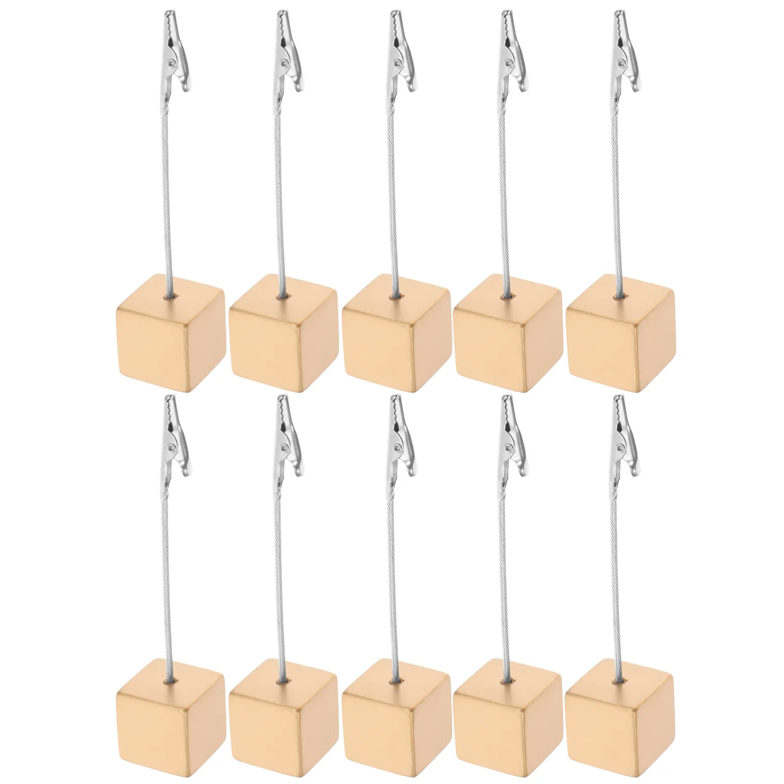 10Pcs Cube Photo Stand with Sturdy Resin Base Alligator Clip for Photos Notes Memos Cards Place Name Display Portable
10Pcs Cube Photo Stand with Sturdy Resin Base Alligator Clip for Photos Notes Memos Cards Place Name Display Portable