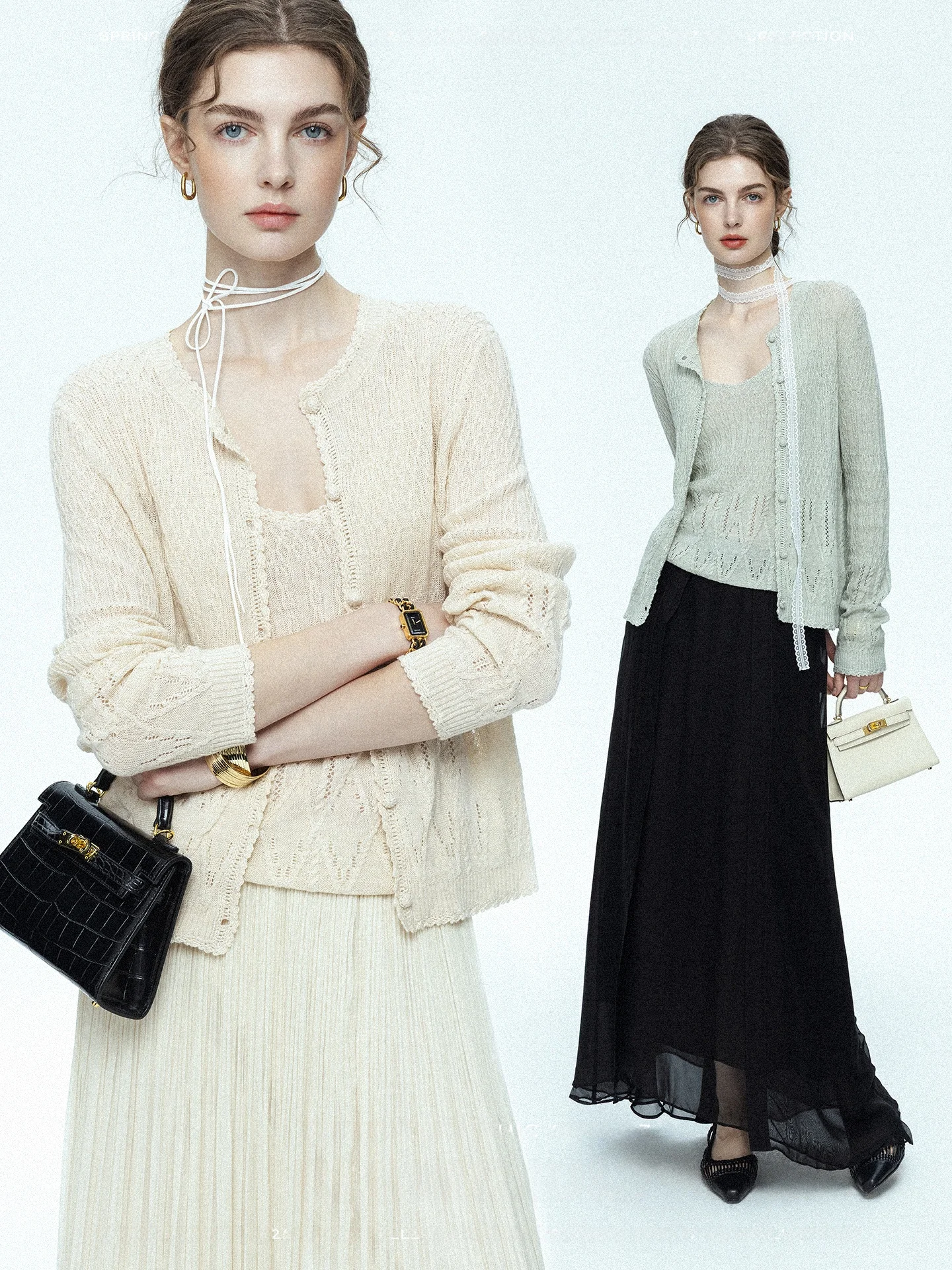 Романтичный ажурный вязаный шерстяной кардиган, легкий, воздушный, повседневный стиль, с длинными рукавами, круглым вырезом, комплект из двух предметов, женский.
Романтичный ажурный вязаный шерстяной кардиган, легкий, воздушный, повседневный стиль, с длинными рукавами, круглым вырезом, комплект из двух предметов, женский.