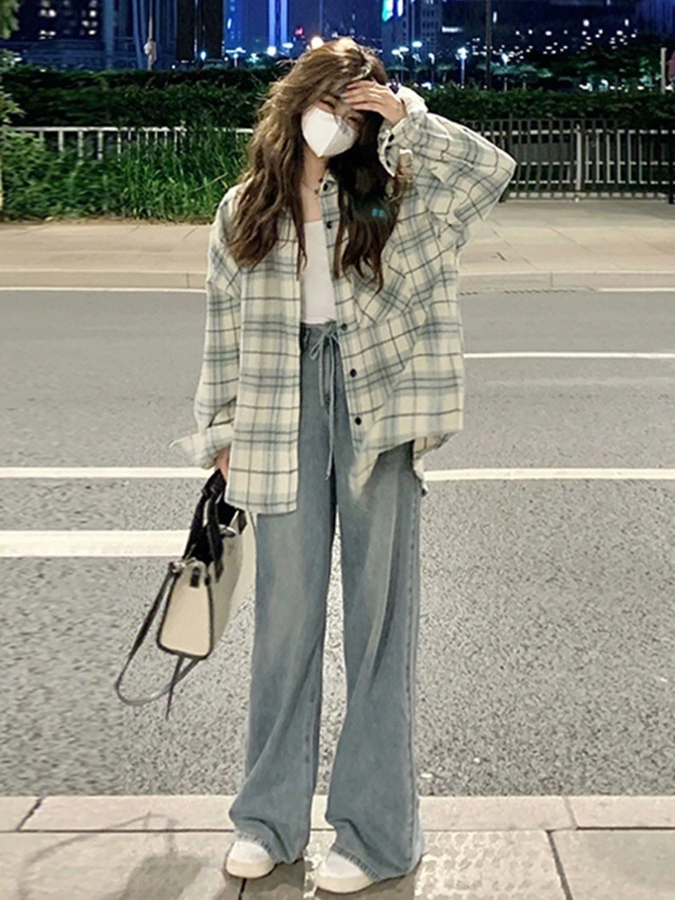 Hong Kong Sle Plaid irt Women's Autumn Winter New Small Size Lazy Sle High End Feeling Outerwear Long Sve Innerwear Top
Hong Kong Sle Plaid irt Women's Autumn Winter New Small Size Lazy Sle High End Feeling Outerwear Long Sve Innerwear Top