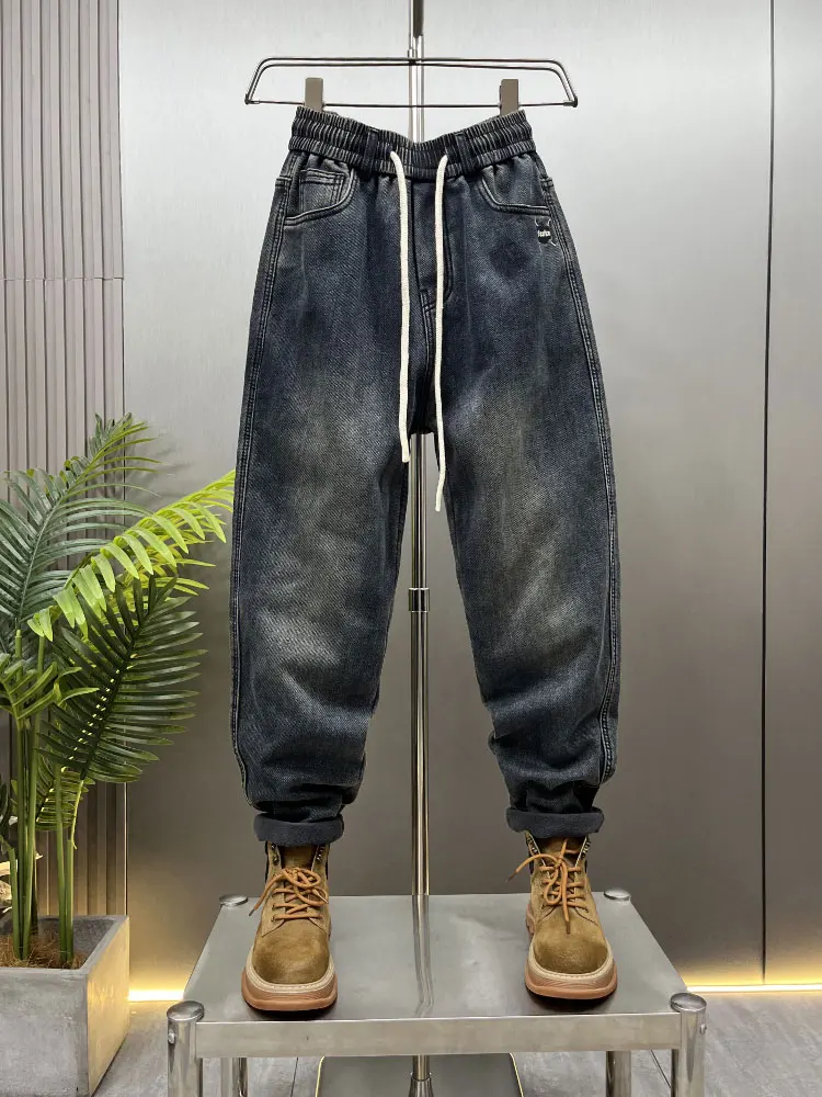 Синие зимние джинсы на подкладке, мужские свободные повседневные брюки Харлан, простые универсальные длинные брюки, джинсы для папы
Синие зимние джинсы на подкладке, мужские свободные повседневные брюки Харлан, простые универсальные длинные брюки, джинсы для папы