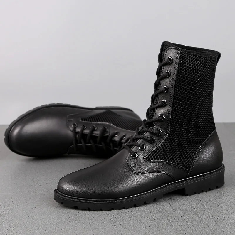 Male Comfortable Ankle Boots Genuine Leather Men Casual High Top Shoes Breathable Male Motorcycle Boot High Quality Walking Shoe
Male Comfortable Ankle Boots Genuine Leather Men Casual High Top Shoes Breathable Male Motorcycle Boot High Quality Walking Shoe