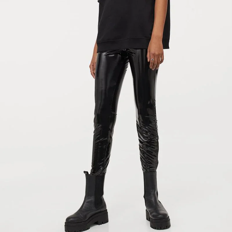 Women Faux Latex Leather Skinny Trousers Casual PU Leather Pants Bodycon High Waist Stretch Leggings Office Lady Slim Custom
Women Faux Latex Leather Skinny Trousers Casual PU Leather Pants Bodycon High Waist Stretch Leggings Office Lady Slim Custom