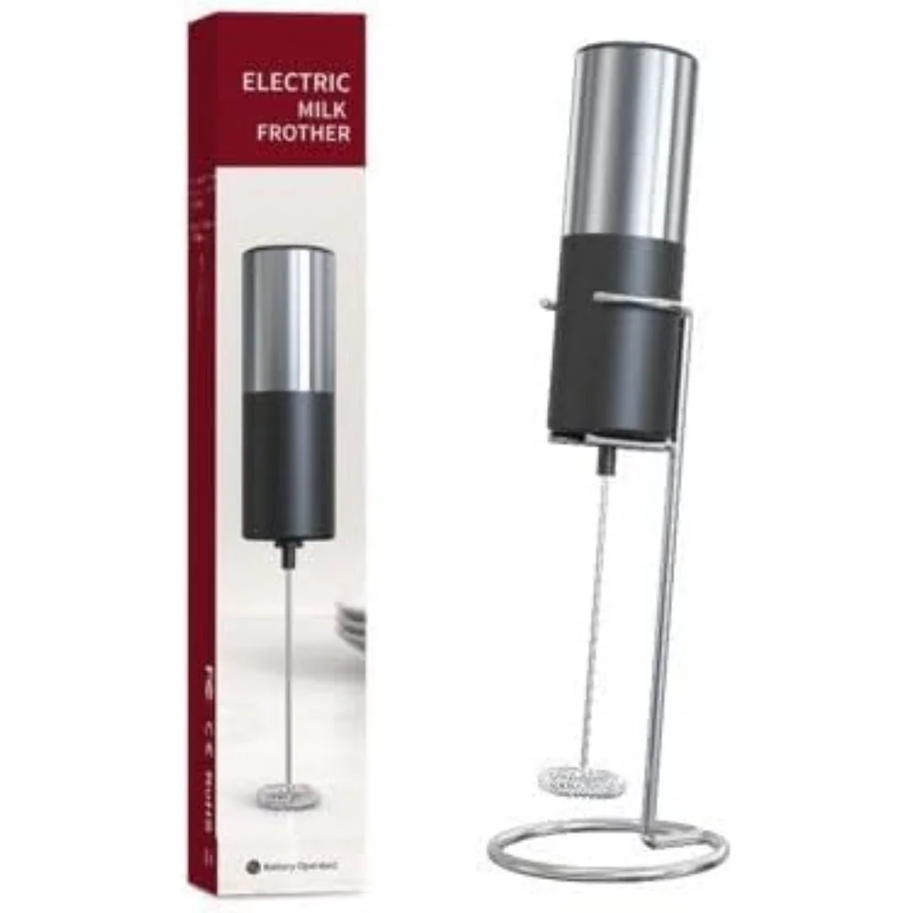 Milk Frother Stainless Steel , Milk Frother, Mini Blender and Mixer Coffee Frother for Frappe, Latte, Matcha, Battery Operated
Milk Frother Stainless Steel , Milk Frother, Mini Blender and Mixer Coffee Frother for Frappe, Latte, Matcha, Battery Operated