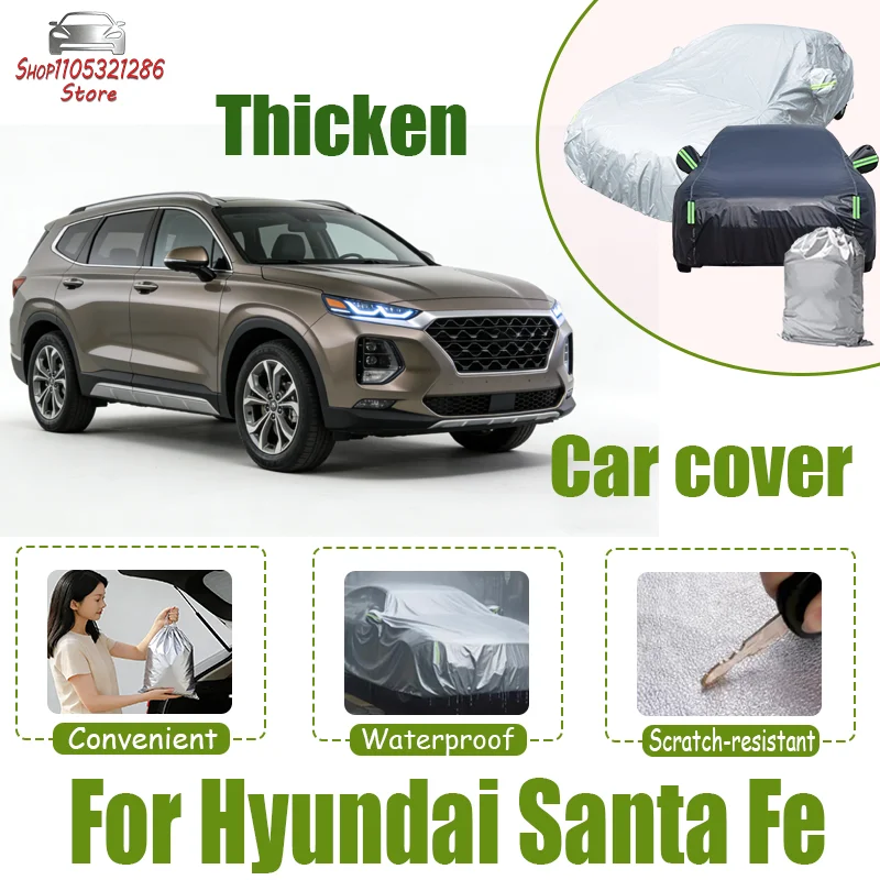 Full Car Cover For Hyundai Santa Fe Outdoor Use - Waterproof Snowproof Sunshade, Winter & Summer Auto Protection Accessories
Full Car Cover For Hyundai Santa Fe Outdoor Use - Waterproof Snowproof Sunshade, Winter & Summer Auto Protection Accessories