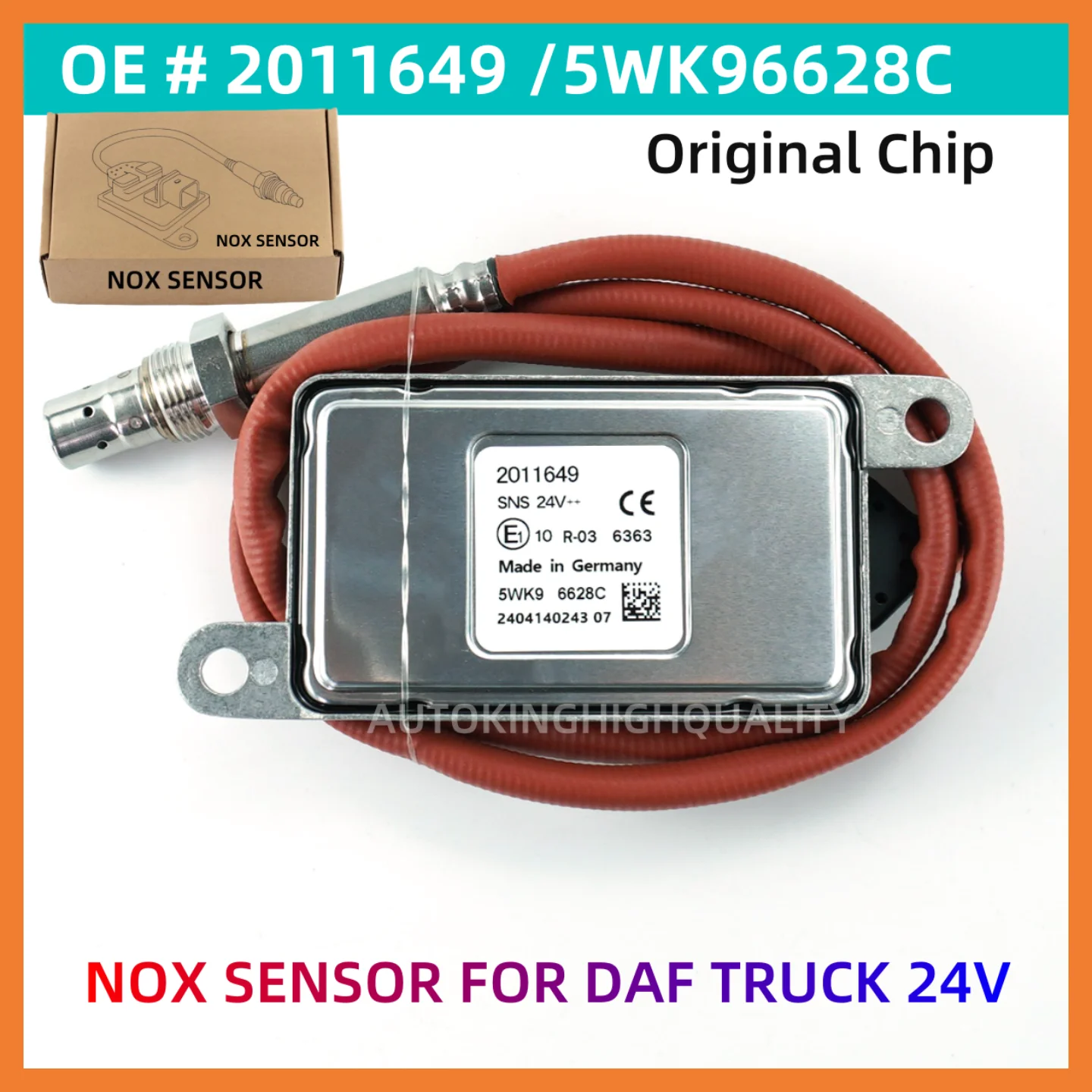 5WK96628C 2011649 1836060 1793379 High Quality for NGK Probe 24V Nitrogen Nox Oxygen Sensor For DAF Truck CF75 CF85 XF105 XF
5WK96628C 2011649 1836060 1793379 High Quality for NGK Probe 24V Nitrogen Nox Oxygen Sensor For DAF Truck CF75 CF85 XF105 XF