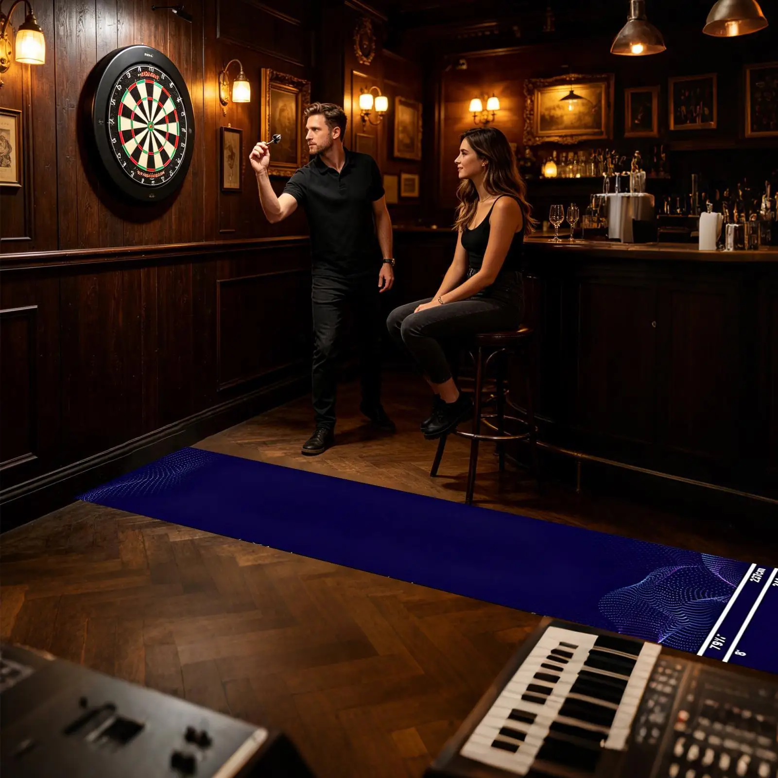 Dart Board Mat Portable Non-Slip Crystal Velvet With Throw Line Darts Distance Mat For Game Room Tournament Sports Club Office
Dart Board Mat Portable Non-Slip Crystal Velvet With Throw Line Darts Distance Mat For Game Room Tournament Sports Club Office