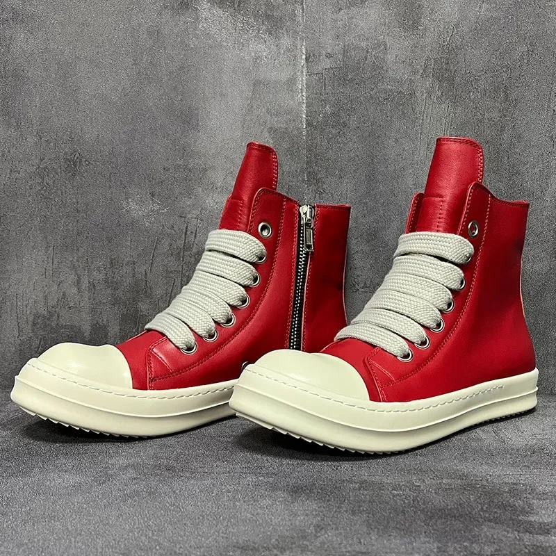 Men High Top Shoes Women Casual Platform Sneakers Leather Luxury Jumbo Lace Up Zip Autumn Pink Red Orange Boots
Men High Top Shoes Women Casual Platform Sneakers Leather Luxury Jumbo Lace Up Zip Autumn Pink Red Orange Boots