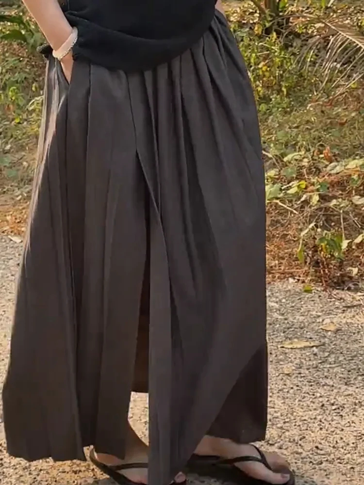 Ретро-юбка с асимметричным подолом, женская, летняя 2025, свободного кроя, повседневная, универсальная, длинная, для работы, в корейском стиле
Ретро-юбка с асимметричным подолом, женская, летняя 2025, свободного кроя, повседневная, универсальная, длинная, для работы, в корейском стиле