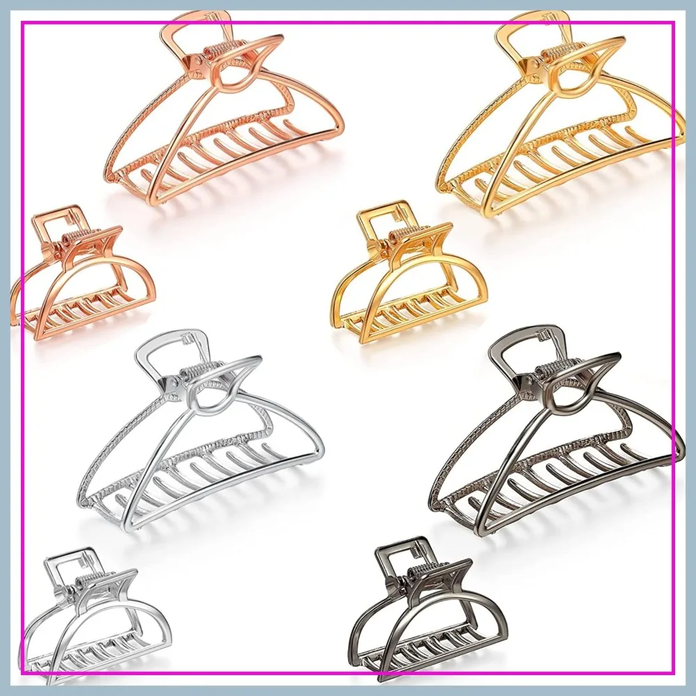 8Pcs Metal Hair Claw Clips Set, Includes 3in Large Jaw Clamp & 1.57in Half Bun Hairpins for Women
8Pcs Metal Hair Claw Clips Set, Includes 3in Large Jaw Clamp & 1.57in Half Bun Hairpins for Women