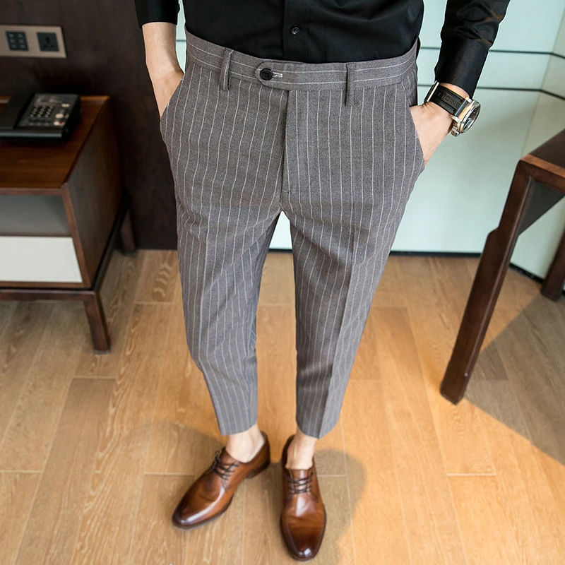 Spring Autumn New Stripe Men's Suit Pants Dress Clothing 2022 Casual Office Long Trousers Business Formal Wear Male B168
Spring Autumn New Stripe Men's Suit Pants Dress Clothing 2022 Casual Office Long Trousers Business Formal Wear Male B168