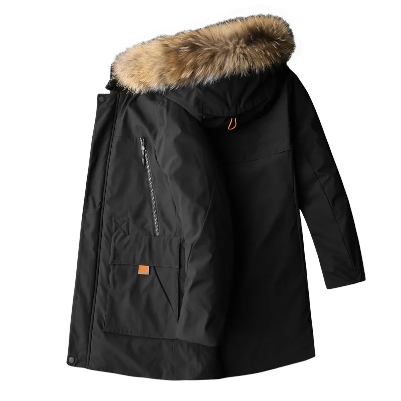 Мужской высококачественный термопуховик, толстая куртка-пуховик, парки, пальто, мужская зимняя парка, мужская белая съемная кепка на утином пуху
Мужской высококачественный термопуховик, толстая куртка-пуховик, парки, пальто, мужская зимняя парка, мужская белая съемная кепка на утином пуху