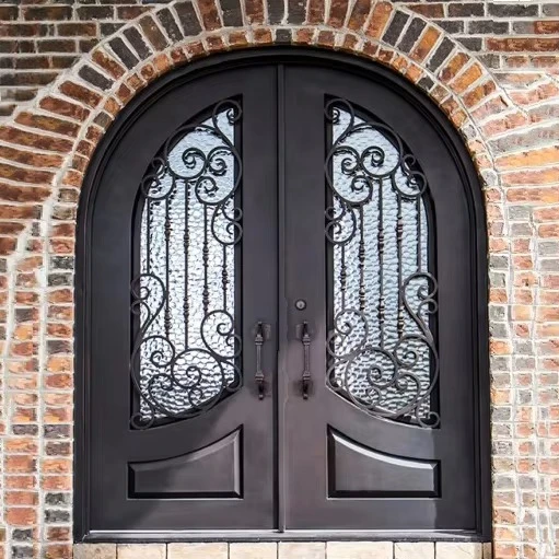 Modern Exterior Metal Double Door Design Luxury French Black Wrought Iron Windproof Anti-theft Waterproof Villa Apartment Hall
Modern Exterior Metal Double Door Design Luxury French Black Wrought Iron Windproof Anti-theft Waterproof Villa Apartment Hall