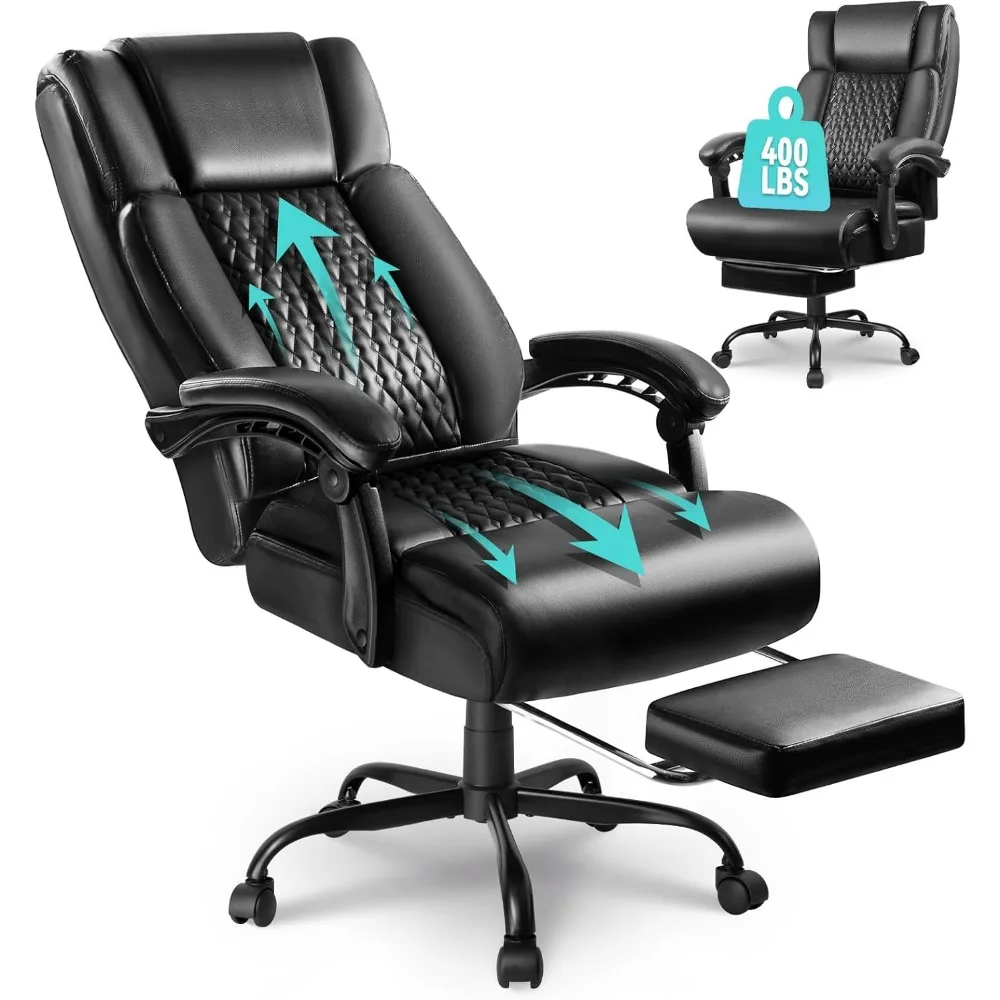 Executive Office Chair with Footrest, Big and Tall Ergonomic Computer Gaming Chair, High Back Lumbar Support Desk Chairs
Executive Office Chair with Footrest, Big and Tall Ergonomic Computer Gaming Chair, High Back Lumbar Support Desk Chairs